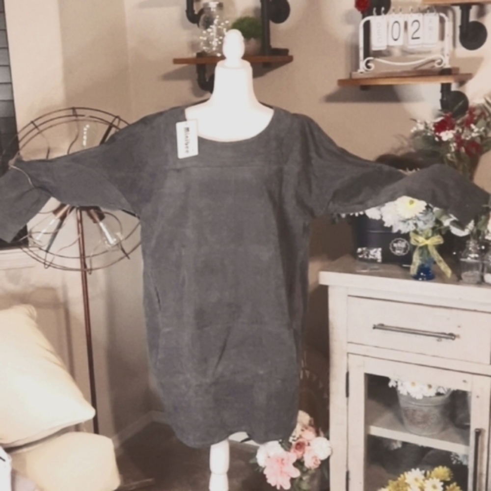 Gray NEW w/Tag Corduroy Dress XXL